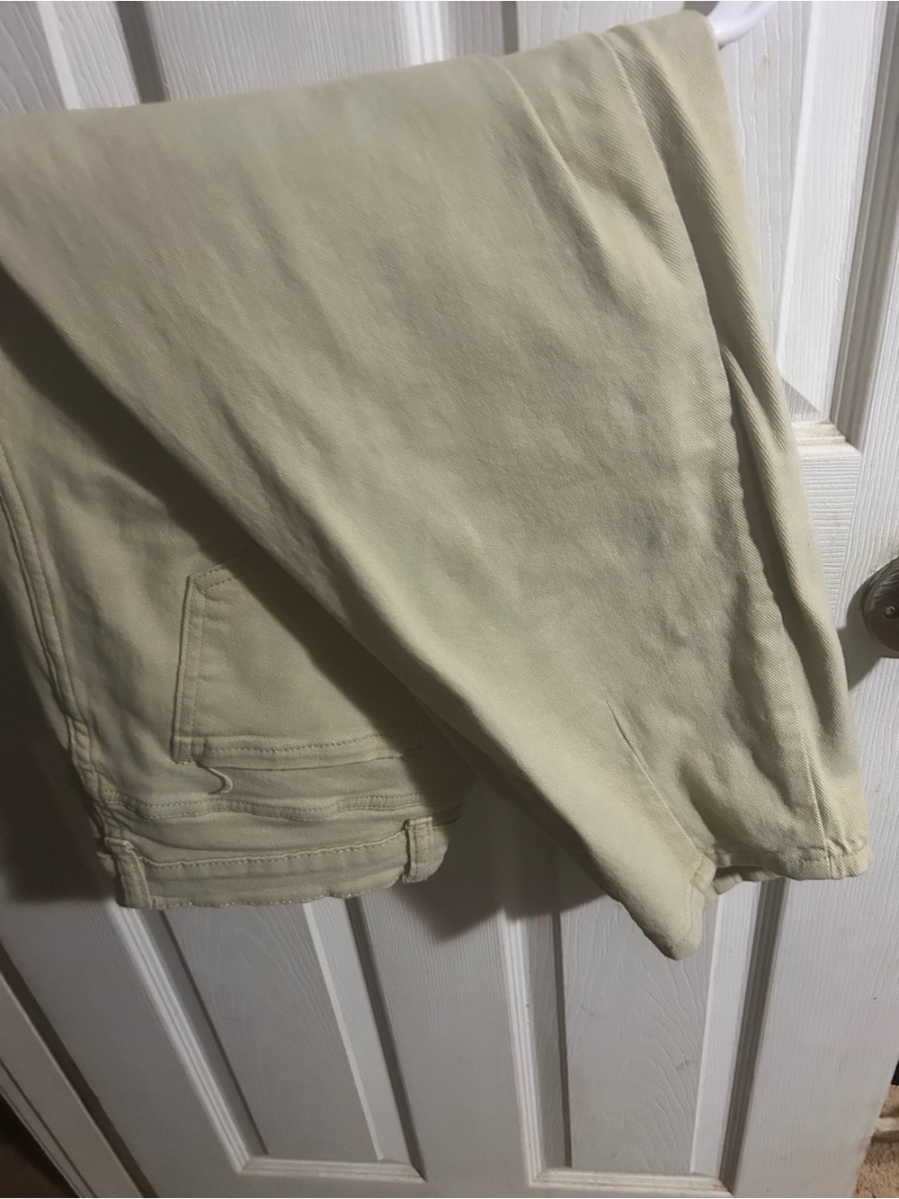 Cream Casual Barrel Leg Pants